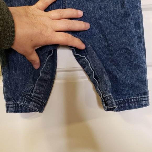 DISNEY Boy's Embroidered Winnie The Pooh Denim Overalls - Baby Size: 3 Months - Picture 9 of 11